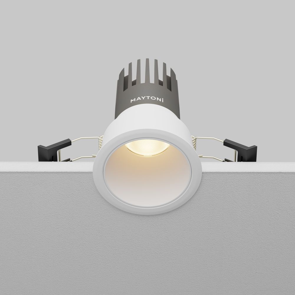 Встраиваемый светильник 7*10 см, вр 6 см, *LED*10W, 3000K, Maytoni Dip DL116-10W-3K-W, Белый