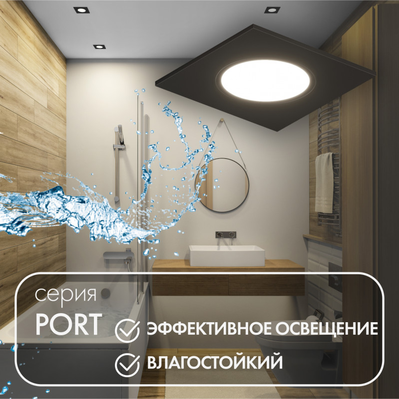 Влагозащищенный светильник Denkirs DK3102-BK черный