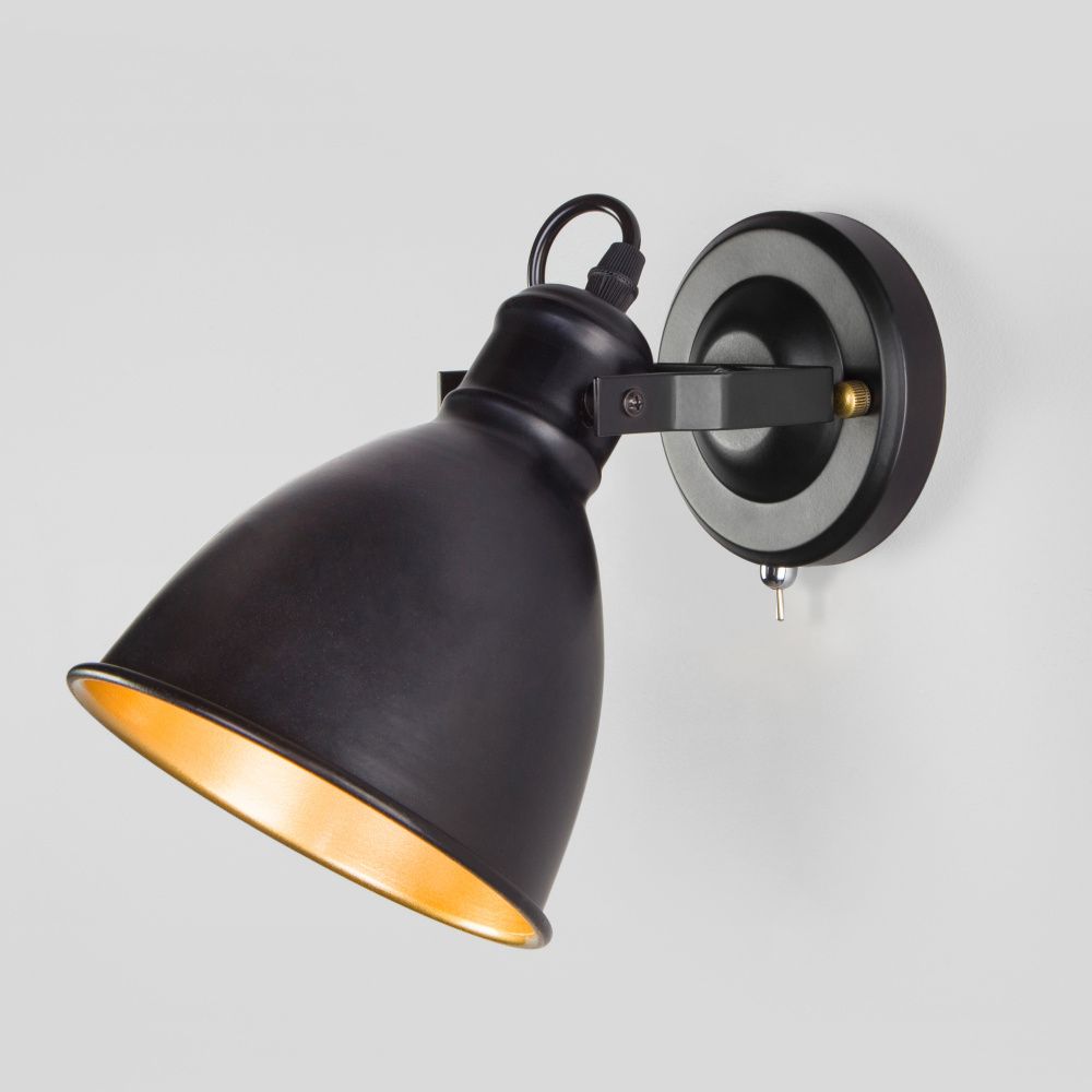 Бра с металлическим плафоном 24 см Eurosvet Denley 70112/1 черный