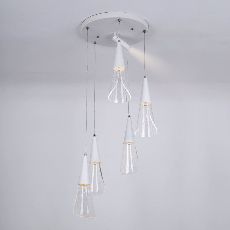 Светильник 45*45*35-85 см, *LED*21W, 3000-6000K, LED4U L7106-6 WТ, Белый