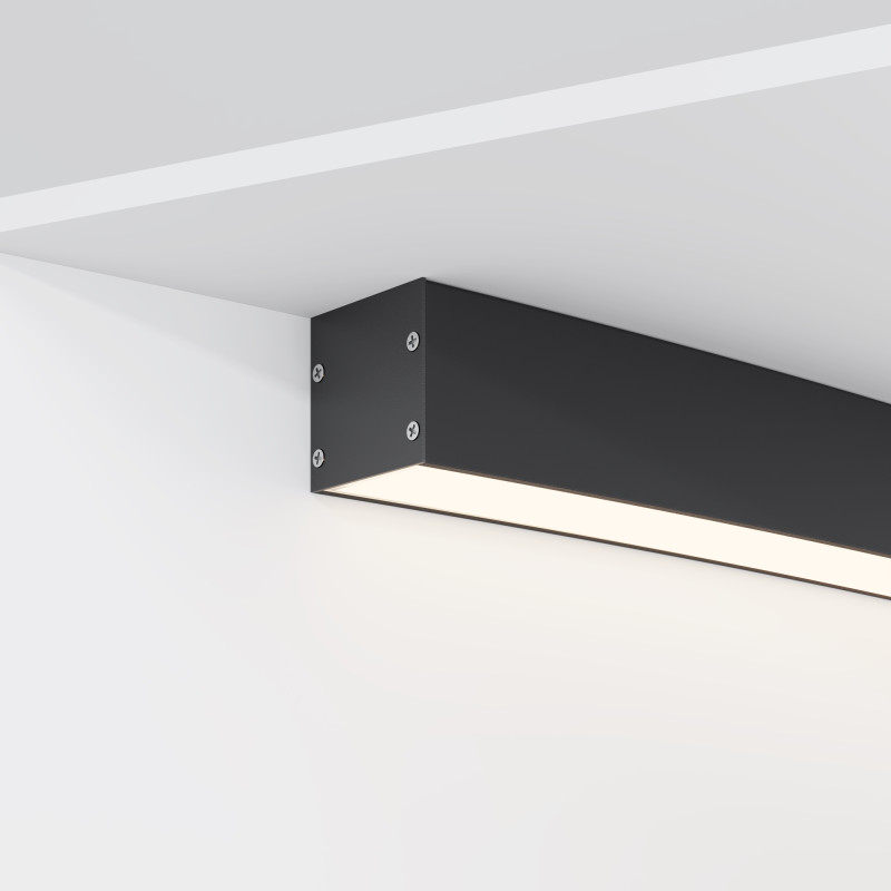 Радиусный профиль Maytoni Led strip ALM-3535R-B-D-45°-3M, черный