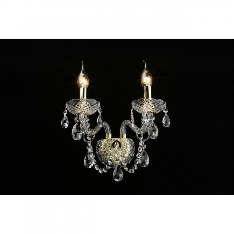 Бра 19*30*30 см, 2*E14, 40W, Aployt Koletta APL.755.11.02, золотой