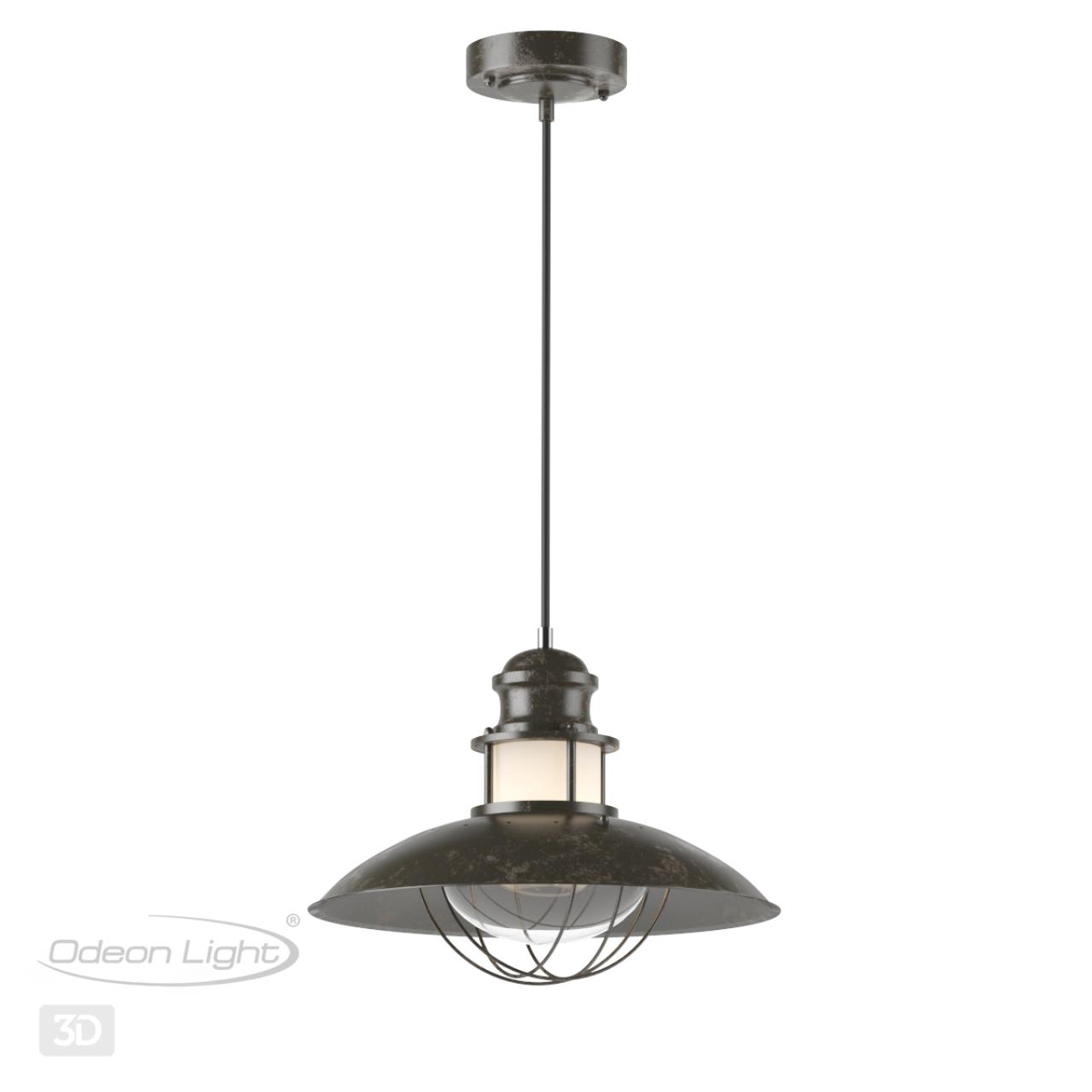 Уличный подвесной светильник Odeon Light Dante 4164/1 коричневый, диаметр 34.5 см