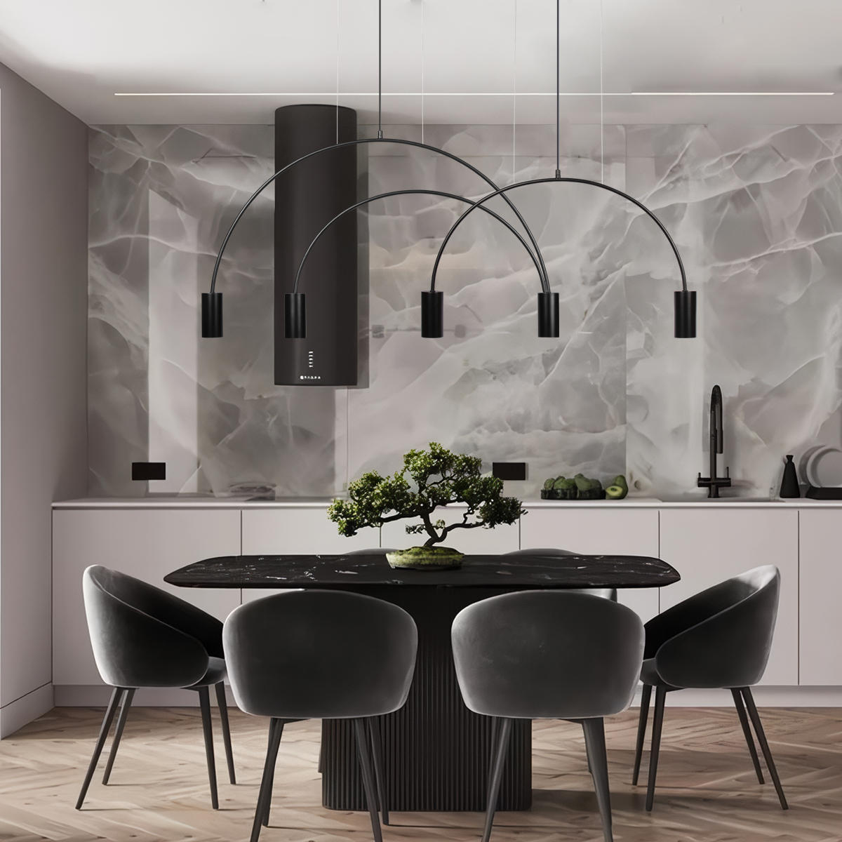 Подвесной светильник 63 см, 2*GU10*5W 3000K черный LOFT IT Volta 5044-2