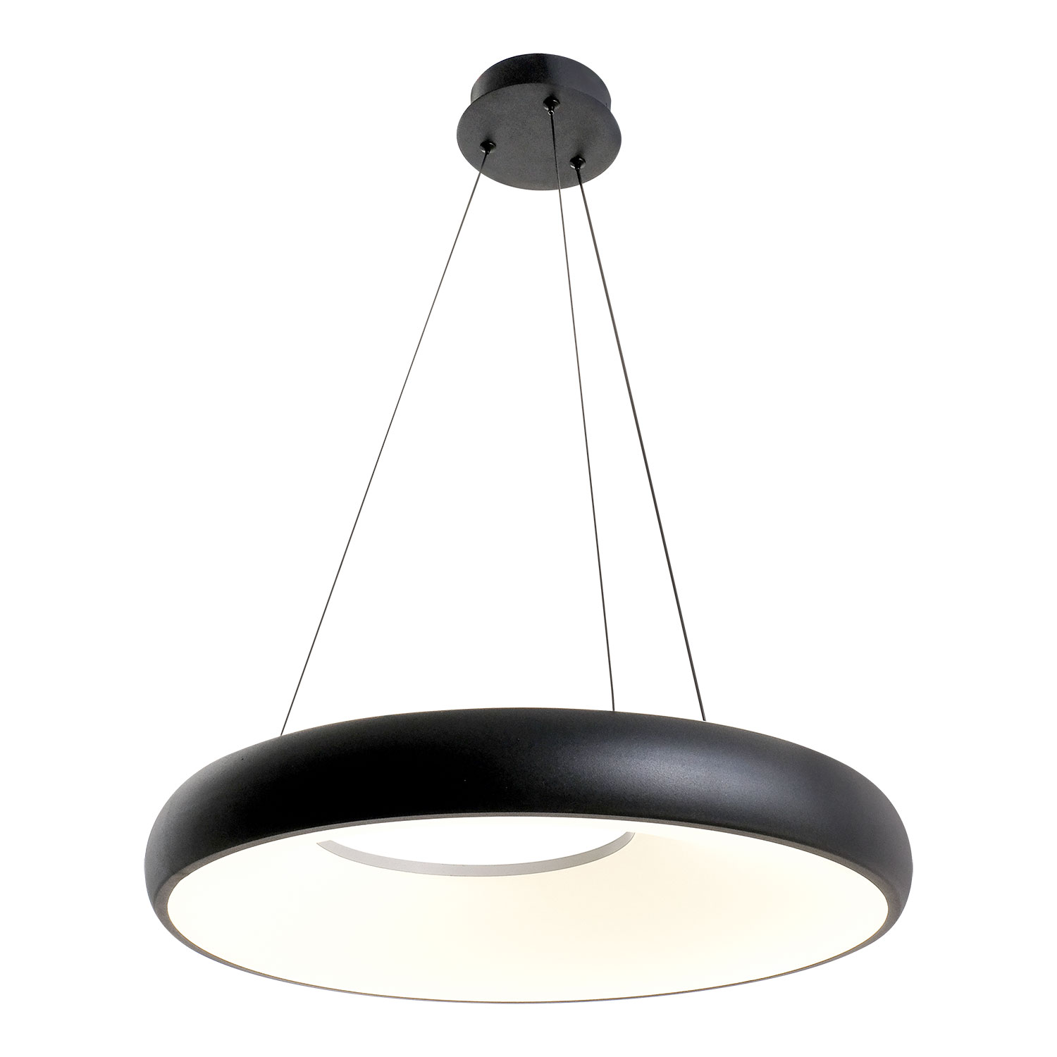 Подвесной светильник 50*35-160 см, 1*LED, 60W, 3000K, Lussole Crook LSP-7362, черный