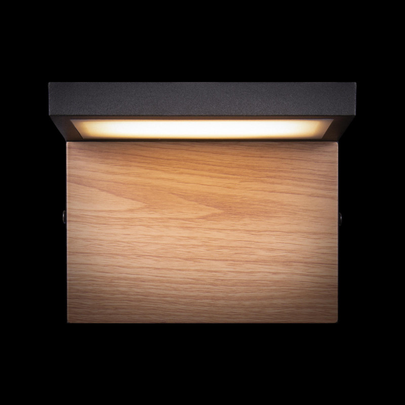 Уличный светильник *15 см, 1*LED*5W, 3000К Loft It 100001W Oak, Черный, золото