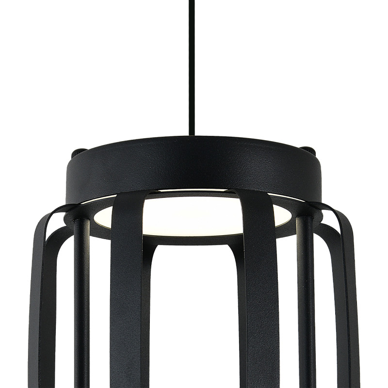 Подвесной светильник 15*15*150 см, LED, 24W, 3000К-6000K, Indigo CAPSULA V000155L черный, 14027/2P Black