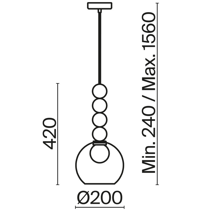 Светильник 20 см, Freya Focus FR5220PL-01G6, золото