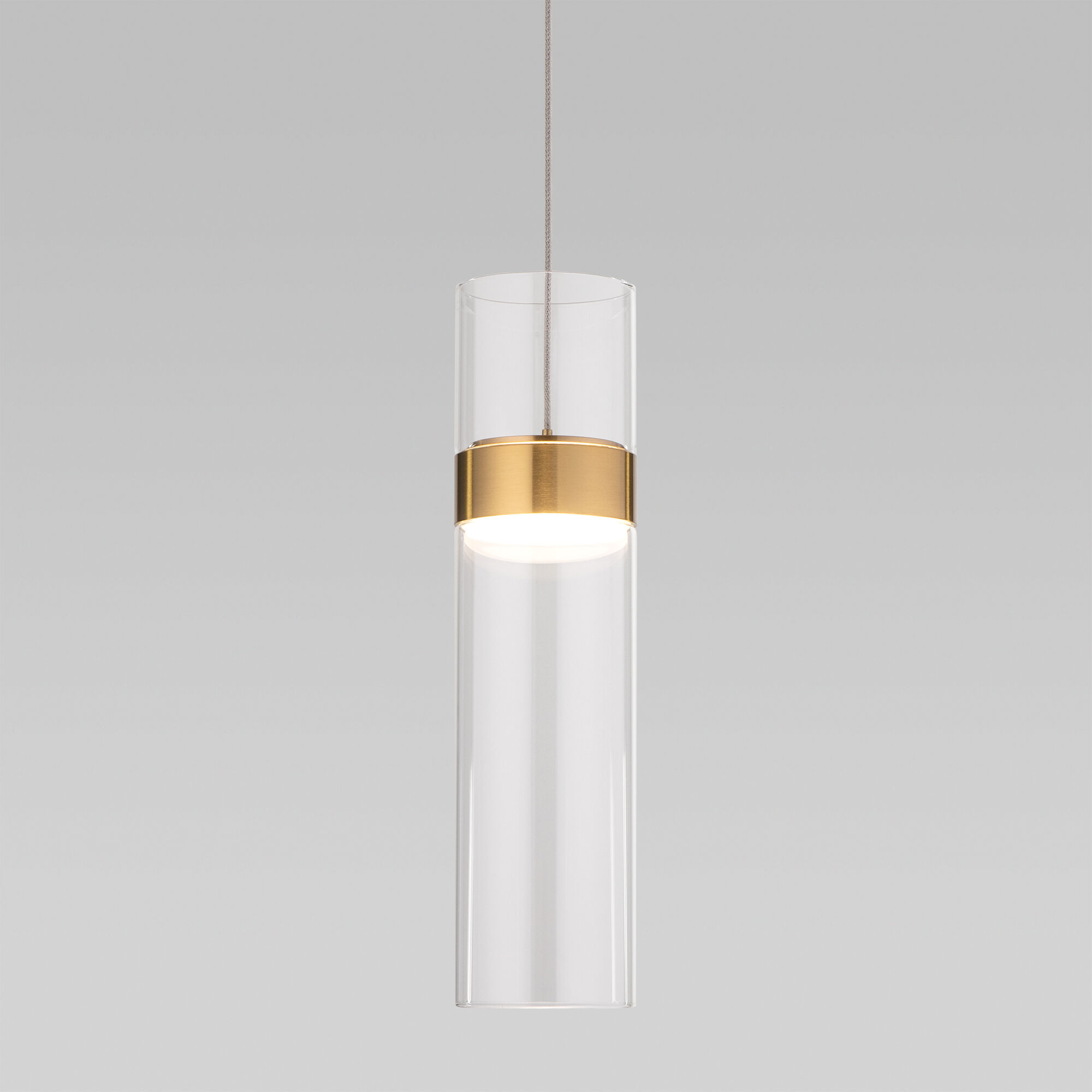 Подвесной светильник Eurosvet Lumen 50244/1 LED латунь/прозрачный
