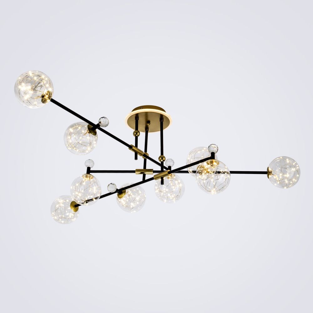 Светильник 180*180*40 см, LED 50W, 3000 / 6000K, Золото, Чёрный MODELUX ML.6079.9