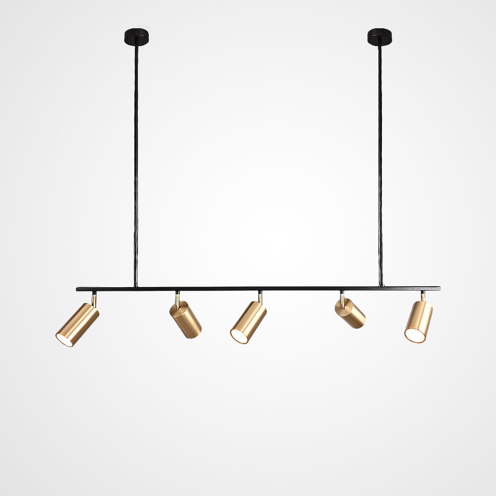 Подвесной светильник Long John L110 110*9*15,5 см, 5*GU10*30W, ImperiumLoft LINO01, Чёрный, Латунь