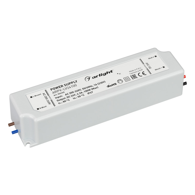 Блок питания для светодиодной ленты Arlight 024345 16,2*4,2*3,4 см.