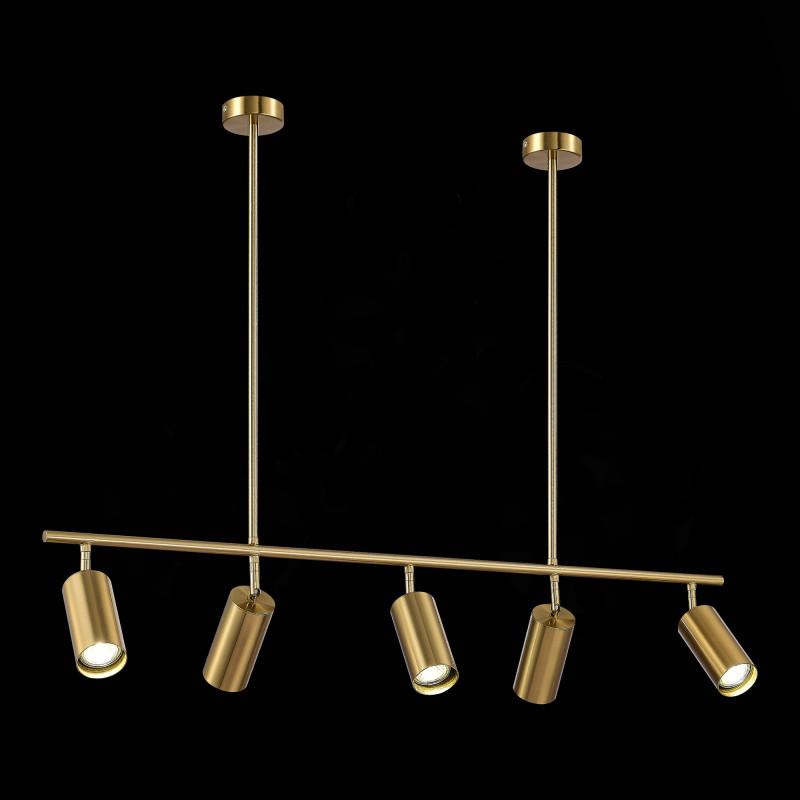 Светильник подвесной 100*8*75 см, 5*GU10 5W 4000K латунь ST Luce Sormano SL1206.303.05