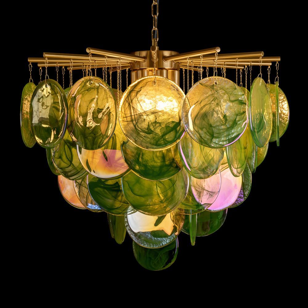 Подвесная люстра 60 см, LOFT IT Lolly 10492/600 Green, золото