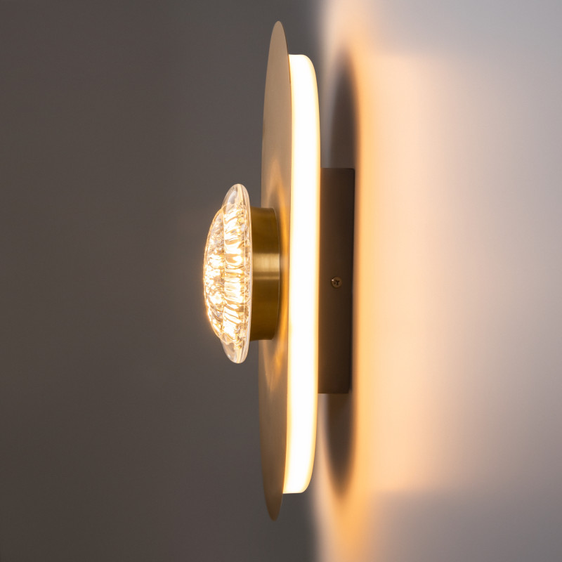 Бра 9,5*18*35 см, LED, 3000К, Maytoni Pharao MOD361WL-L20BS3K латунный