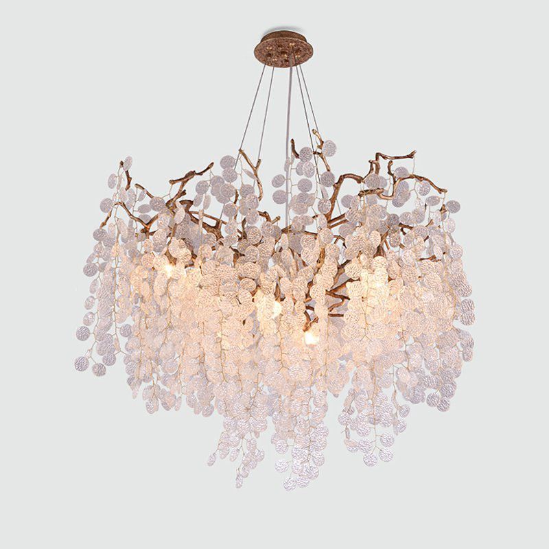 Подвесная люстра ручной работы FAIRYTREE round D80 80*80*65 см, 8*G9*40W, ImperiumLoft 40.2478, Бронзовый, Медный, Золотистый, Бежевый