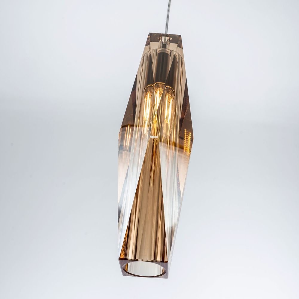 Подвесной светильник 6x6xсм, Е14, 1x40Вт, 4200K, Modelux ML.88950.1 AM Латунь