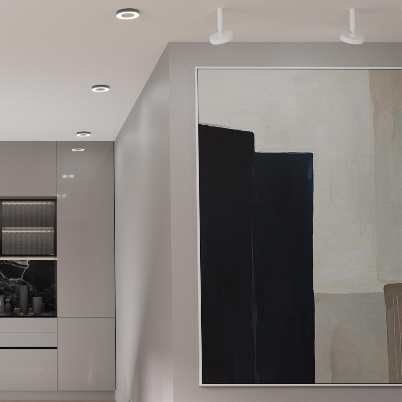 Светильник накладной светодиодный 15,5*15,5* см, LED 18W*3000 К, Novotech Over Mirror, белый, 359278
