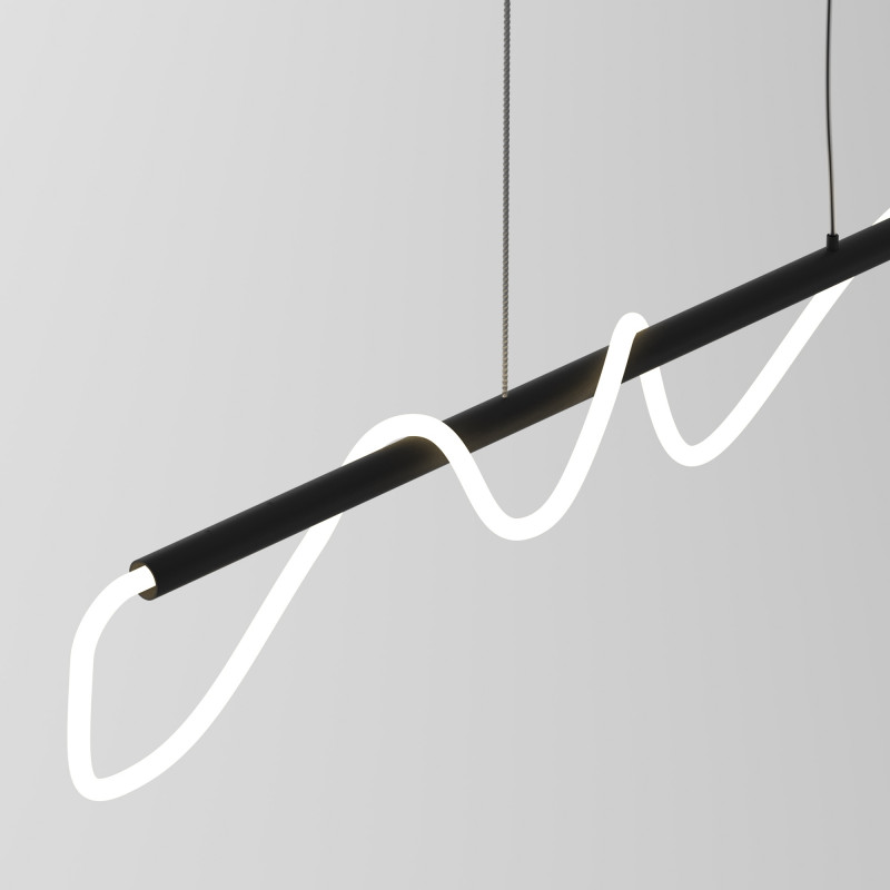 Подвесной светильник 18*140 см, LED 43W, 3000К, Черный Maytoni Tau MOD146PL-L30B3K