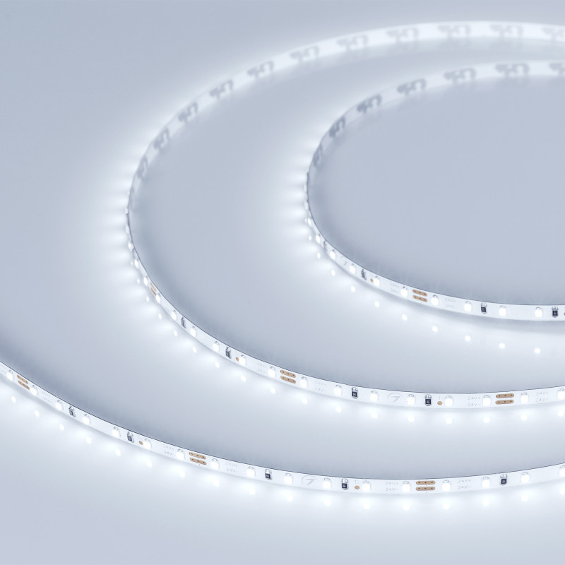 Лента MICROLED-5000 24V Cool 8K 4mm (2216, 120 LED/m, LUX) (Arlight, 9.6 Вт/м, IP20) 024409. Цена указана за 5 метров. Продается кратно 5 метрам.
