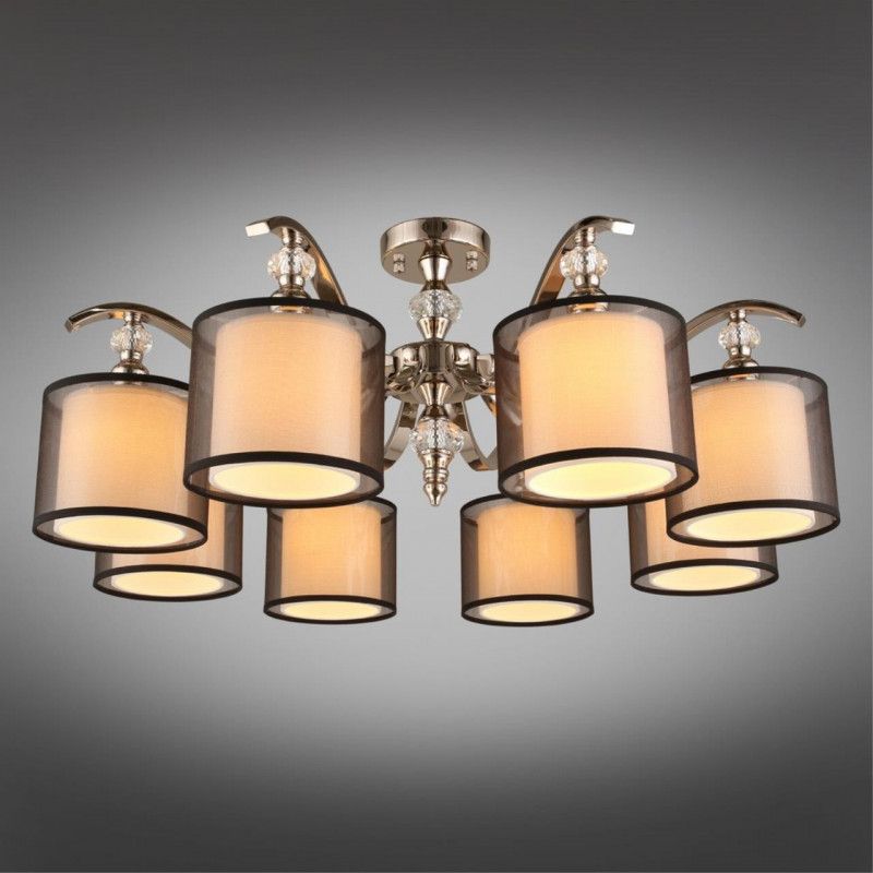 Люстра 80*35 см, 8*E14, 40W, Aployt FLORET APL.703.17.08, хром