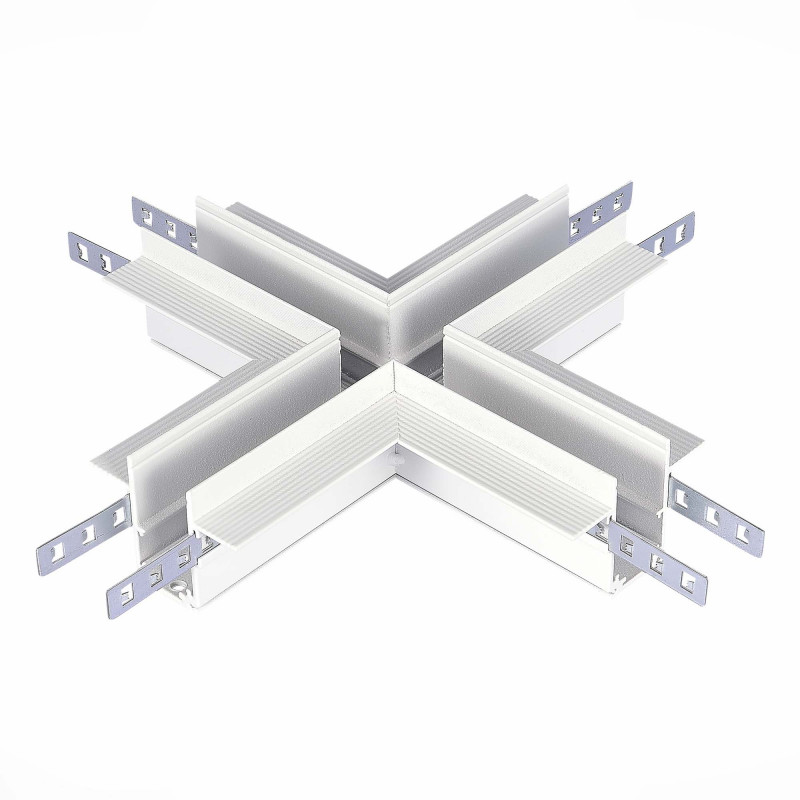Коннектор X-образный для встраиваемого магнитного шинопровода под ГКЛ 12мм 20 см, W, , St luce Skyline 48 ST007.500.12 Белый