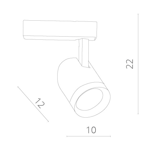Трековый светильник Arte Lamp Soffitto A1730PL-1WH, белый, 22x12x10см, LED, 30W, 4000K, 2400Lm