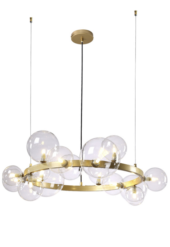 Люстра 85 см, Crystal Lux AGATA SP15 V2 GOLD/TRANSPARENTE Золото