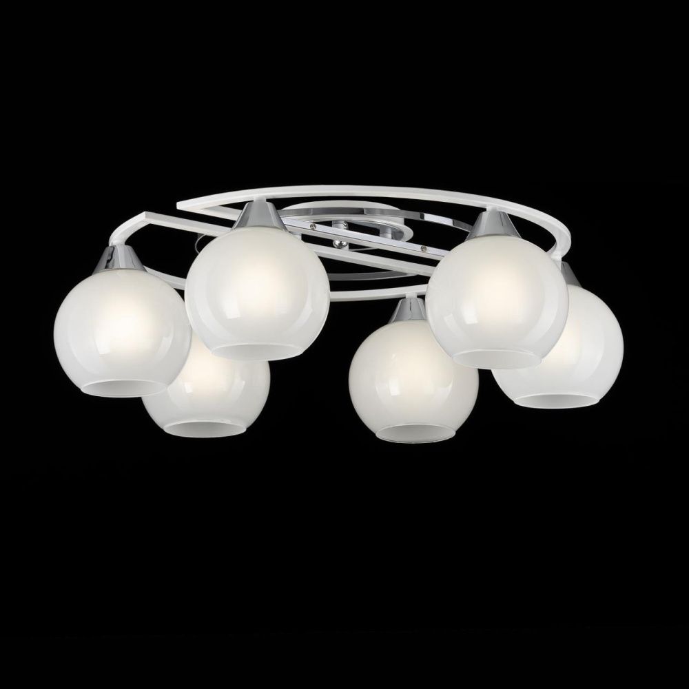 Потолочная люстра Citilux Отто CL121160, диаметр 63 см, белый-хром