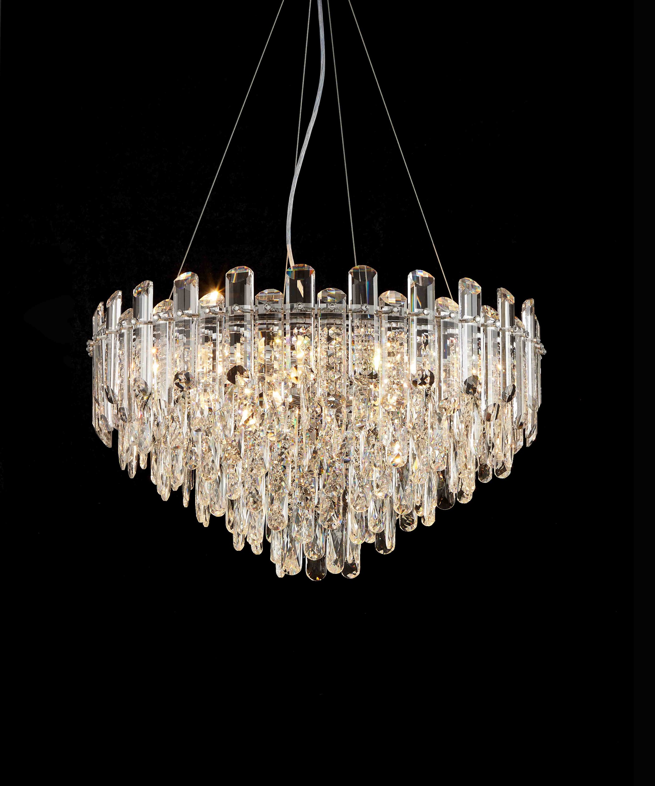 Люстра 600*350, 12*E14, 40W NewRgy Cristallo NW076-ф600*H350 H GOLD, H GOLD