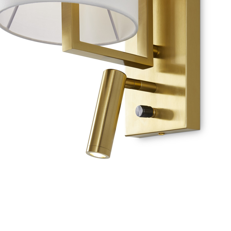 Бра 15*20*36,5 см, 1*E27, 3W, 3000К, Freya COZY FR6170WL-01BS латунный