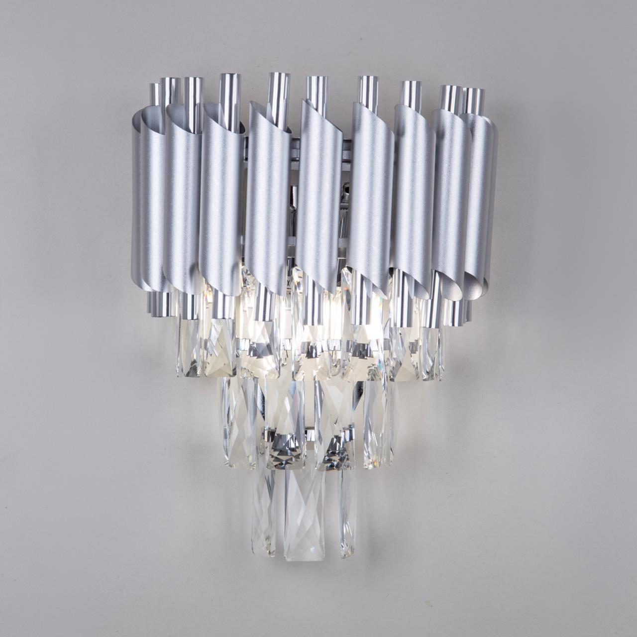 Бра 25*18*32 см, Е14 2x40W, Серебро MODELUX ML.7010.02 SL