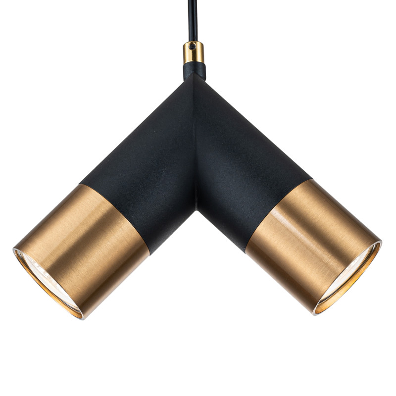 Подвесной светильник 10*20*160 см, 2*GU10*35W, Indigo Modern V000451, черный, 11036/2P Black