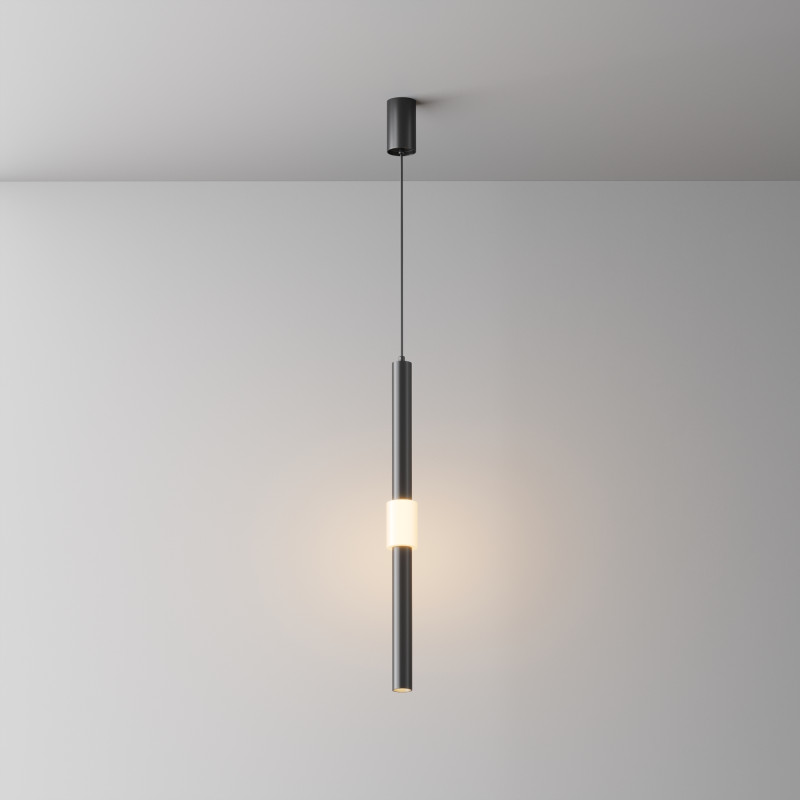 Подвесной светильник 3,5*3,5*58 см,  LED, 12W, 3000К, Maytoni Technical Jelly P105PL-12W3K-B черный
