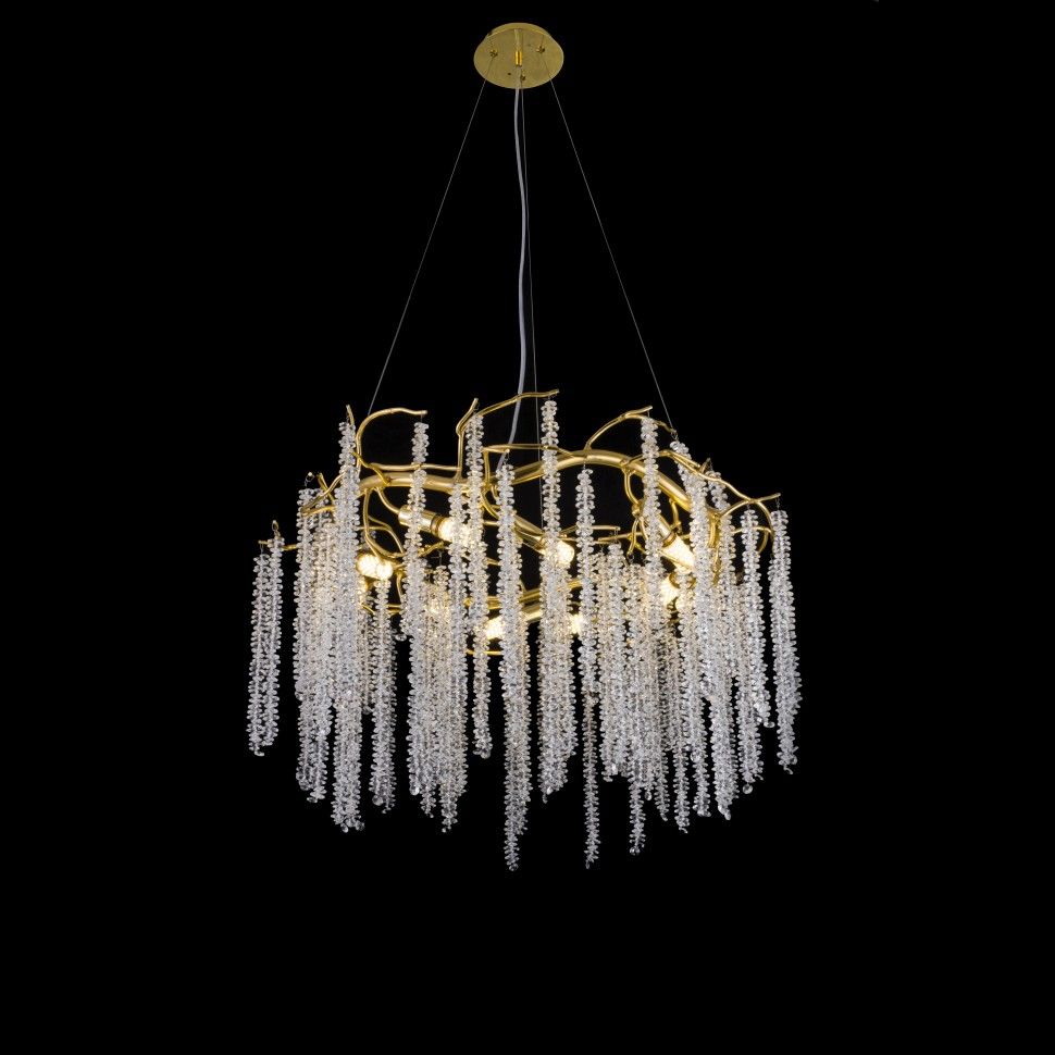 Подвесной светильник 80*65-165 см, 10*Е14*400W, K, iLamp Savage 8813-D800 GD, Золото