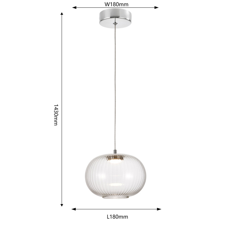 Подвесной светильник 18*143 см, LED, 4W, 4000К, Favourite Cattivo 4453-1P хром
