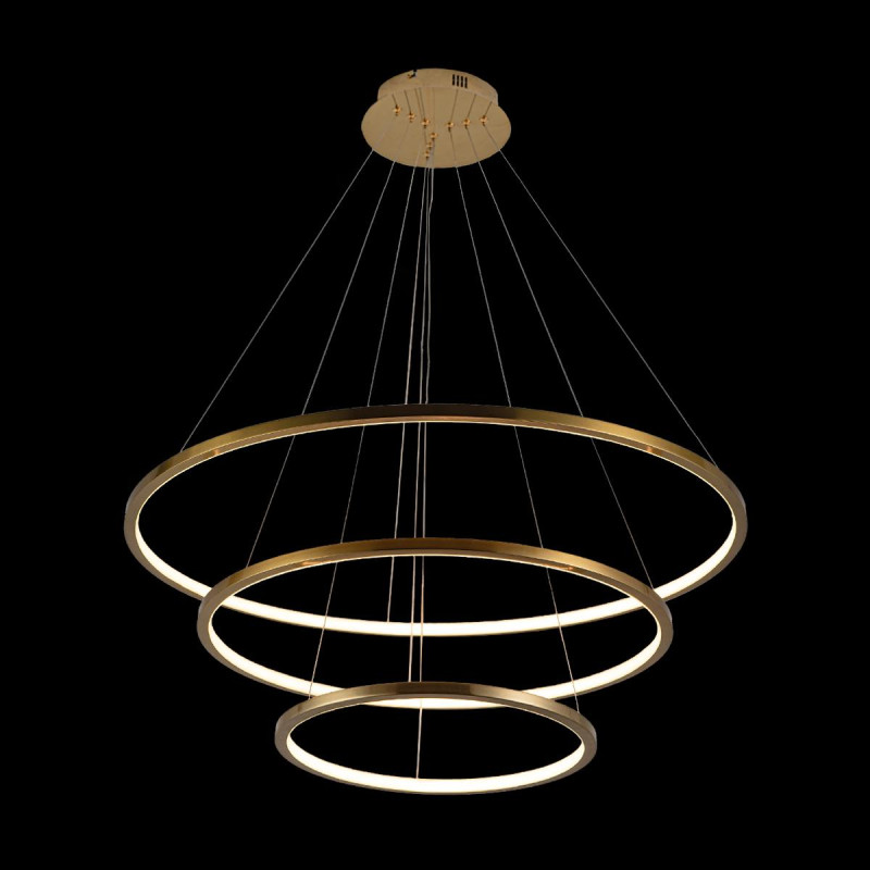 Подвесной светодиодный светильник Loft IT Ring 10015/3, 54W LED, 3000K, диаметр 80 см, золото
