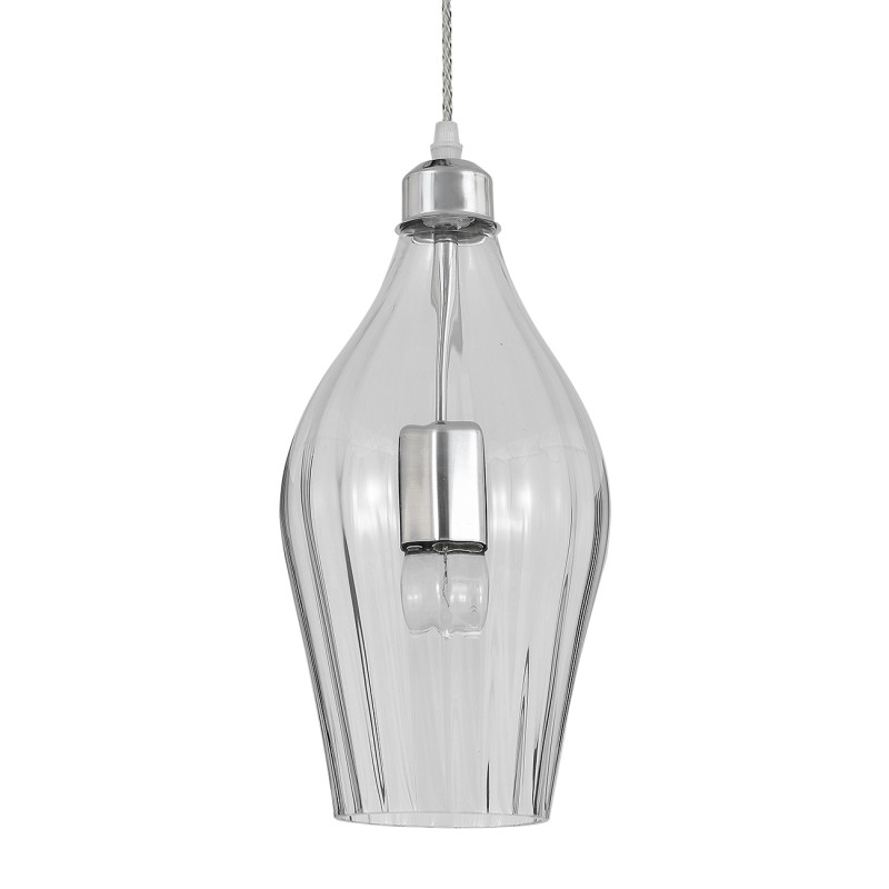 Подвесной светильник 16*16*180 см, 1*E27, 60W, Indigo PIEMONTE V000587 хром, 11058/1P Clear