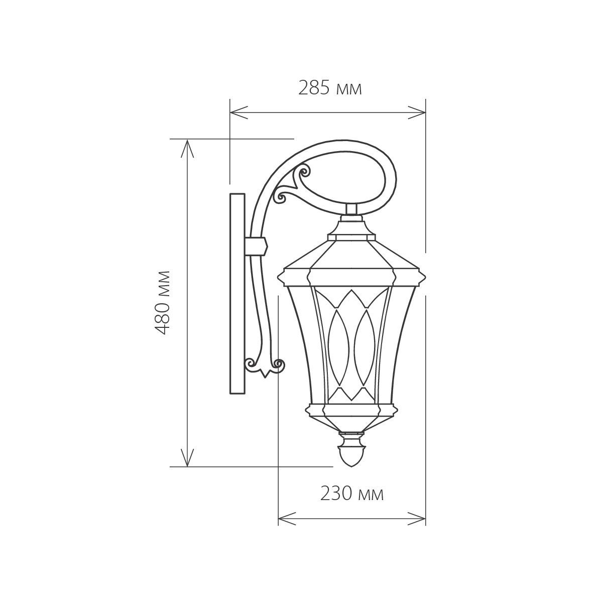 Virgo D капучино уличный настенный светильник GLXT-1450D Elektrostandard
