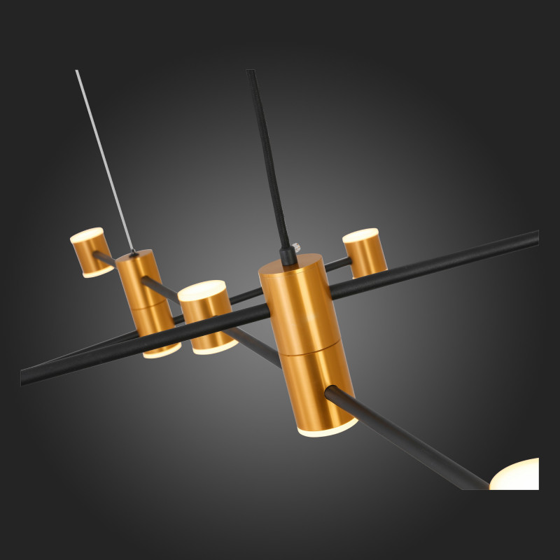 Светильник подвесной 23*130 см, 66W 3000K ST LUCE ANICHITA SL1596.423.22 Золотистый, Черный