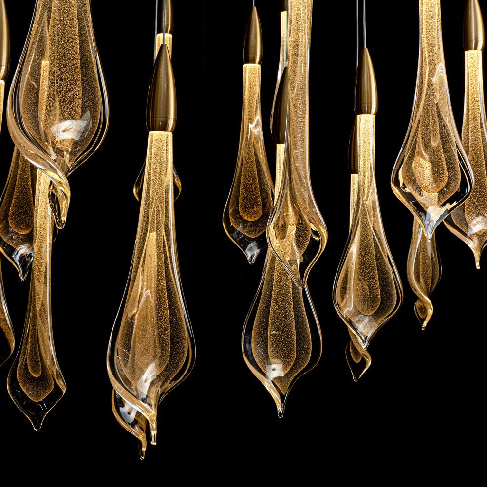 Светильник 120*120*150 см, LED*77W, 4000K, Modelux  ML.89181.18 BS, Латунь