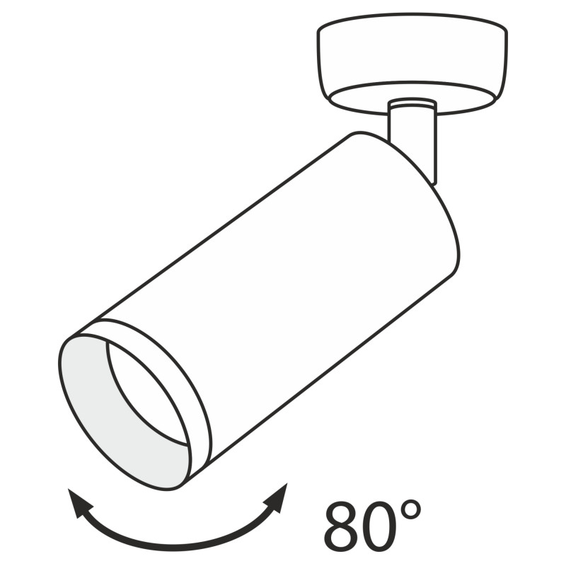 Светильник 7*7 см, GU10 50W, Maytoni Focus C017CW-01GF, графит
