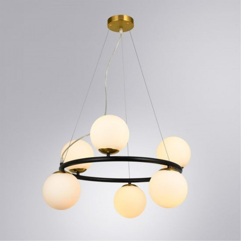 Подвесной светильник 65*34 см, 6*E14 черный Arte Lamp Alcor A2224SP-6BK