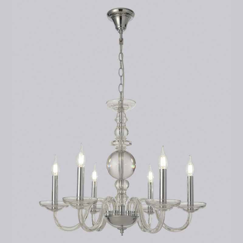 Светильник 65 см, Crystal Lux ARABESQUE SP6 CHROME, хром