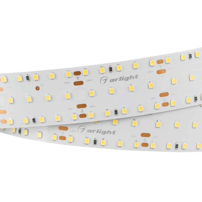 Лента S2-2500 24V Warm 3000K 34mm (2835, 280 LED/m, LUX) (Arlight, 25 Вт/м, IP20) 021202. Цена указана за 2,5 метров. Продается кратно 2,5 метрам.
