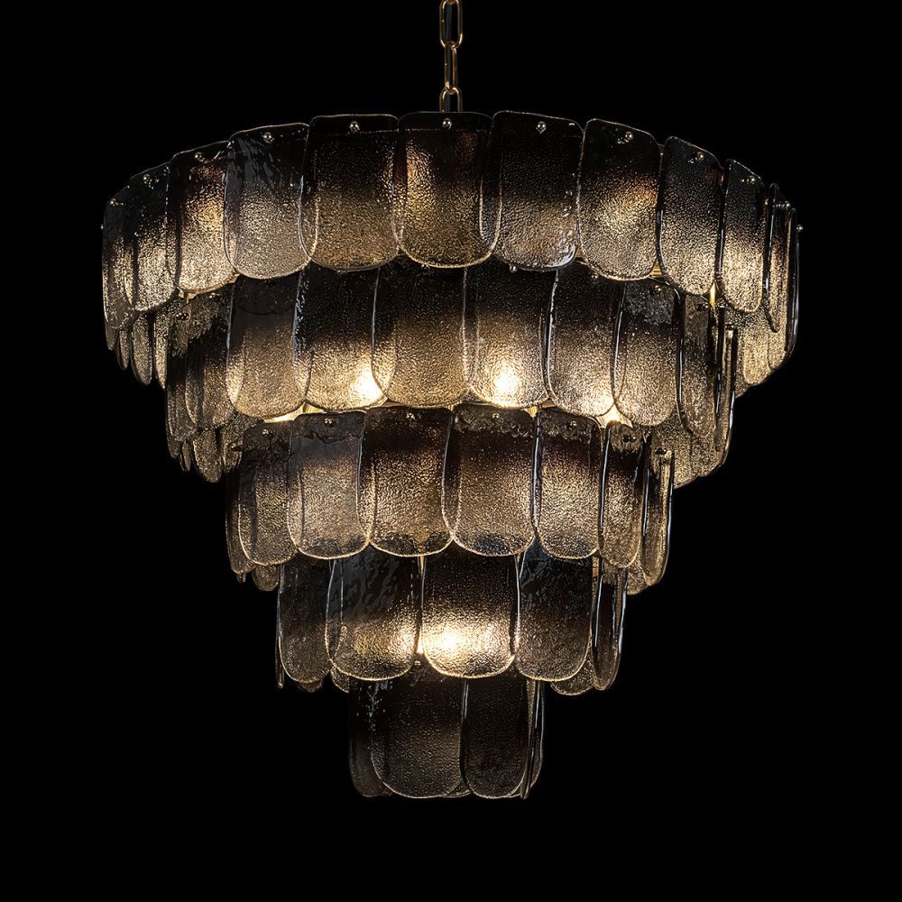 Подвесная люстра 80 см, LOFT IT Gradient 10482/800 Smoke, золото