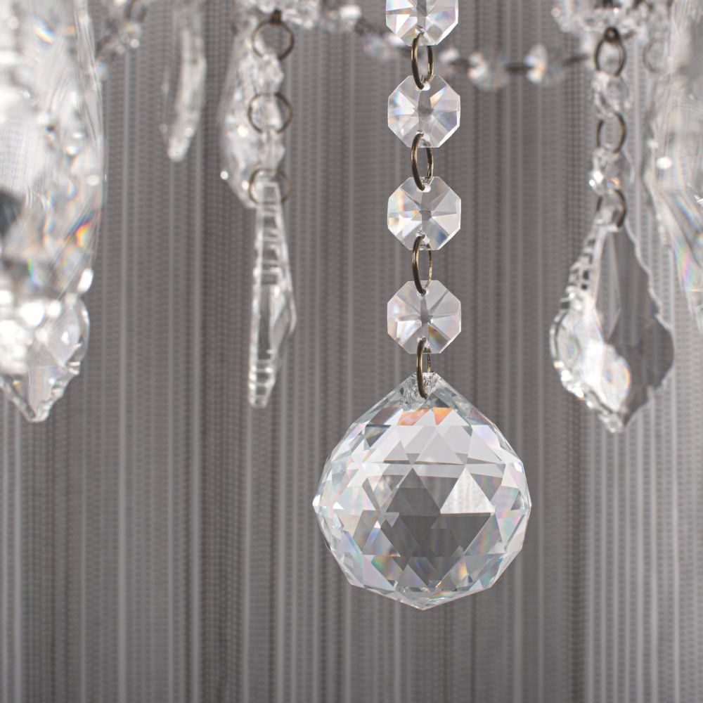 Подвесная люстра 120 см, Loft IT Vaille Crystal 10450/1200, графит