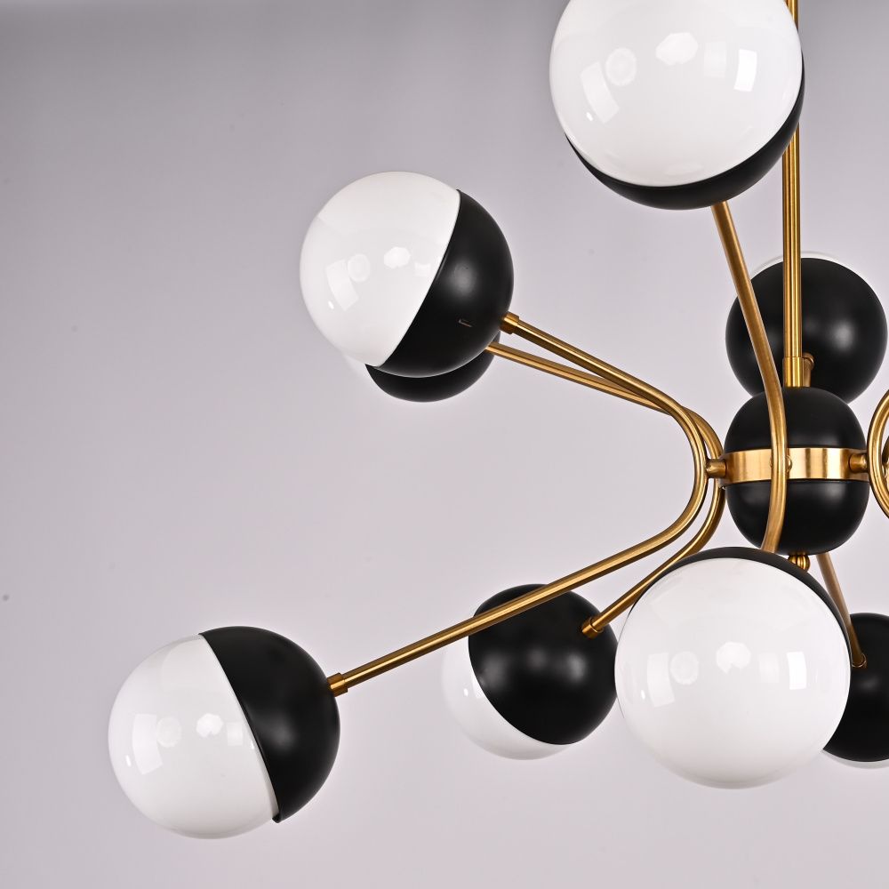 Люстра на штанге Rewire Custom Orb Chandelier in 1950 80*80*100 см, 12*LED*25W, ImperiumLoft 40.1328.MT.20.CH, Латунь