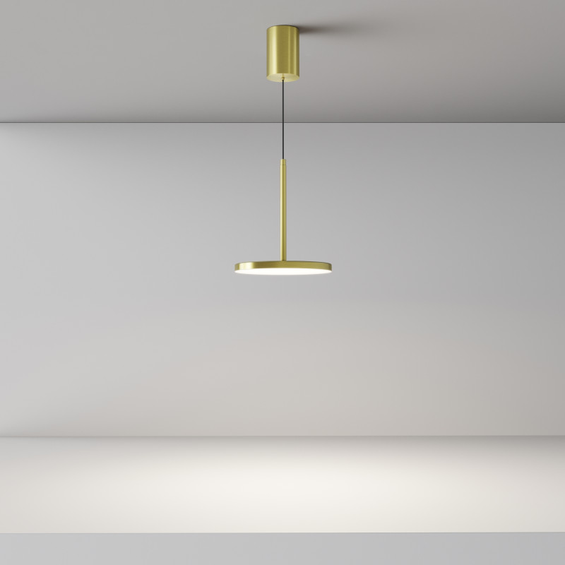 Светильник 19 см, 12W, 4000K, Maytoni Plato P076PL-L12W4K-BS, латунь