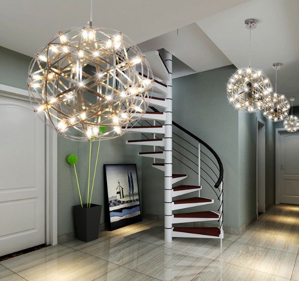 Светильник ElegantLight DZN-8314 ХРОМ D300/H1500/42/LED/12.6W/4000K SALUTE 22-12